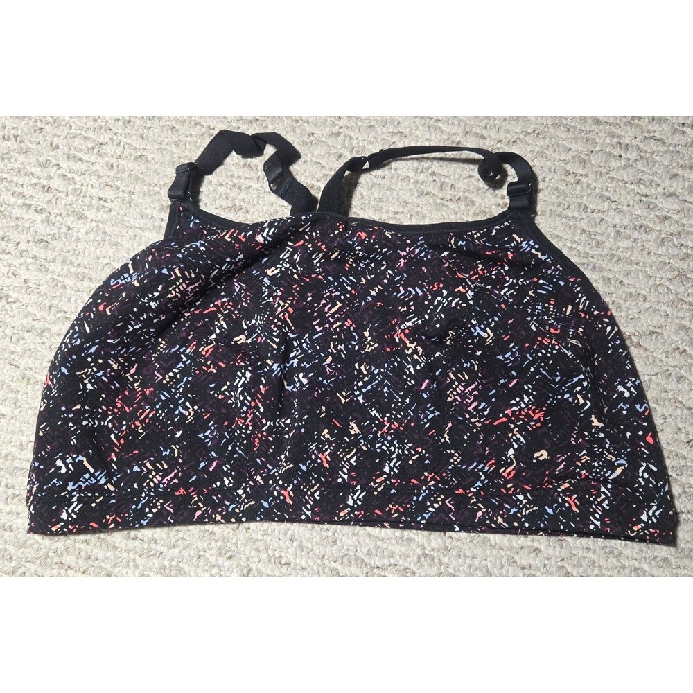 Livi Active Lane Bryant Strappy Back Sports Bra Wicking Low Impact Plus 26/28